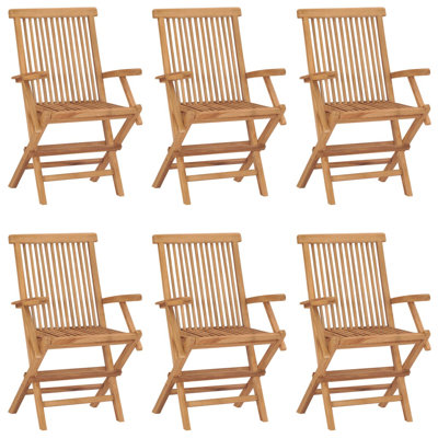 Cokeville Arms Included Patio Folding Chair Set of 6