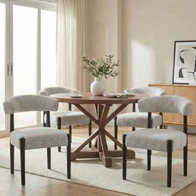 Ensemble de 4 chaises de salle à manger en chenille Allegro