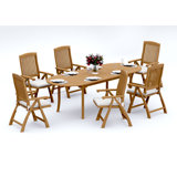 Marley Outdoor - Piece Teak Dining Set