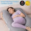  Oreiller pour la grossesse Queen Rose, oreillers soyeux rafraîchissants pour dormir, oreiller de maternité pour femme enceinte avec housse en jersey de soie rafraîchissante, gris clair-591778424