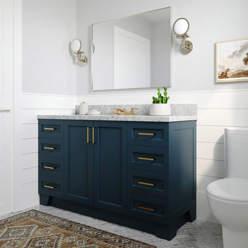 ARIEL TAYLOR 61 IN RECTANGLE SINK VANITY, Midnight Blue, Rectangle