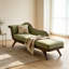 Chaise longue simple en bois massif