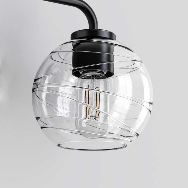 Abat-jour candélabre en verre H 5,9 po x l 5,9 po