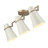Golden Lighting Reeva 3-light Semi-Flush Mount in Modern Brass and Glossy Ecru shade-70665668