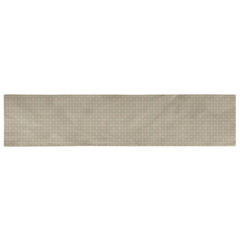 Chemin de table Avicia, 90 po x 16 po, Brun / Vert, Polyester