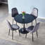 Zamir 90Cm Round Metal Base Indoor Dining Table-1726947670