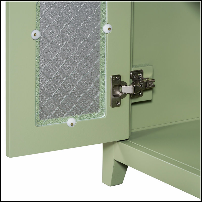 Meuble-lavabo de 36 pouces avec portes à fermeture douce, tablettes réglables et trois tiroirs pour espaces compacts, Vert