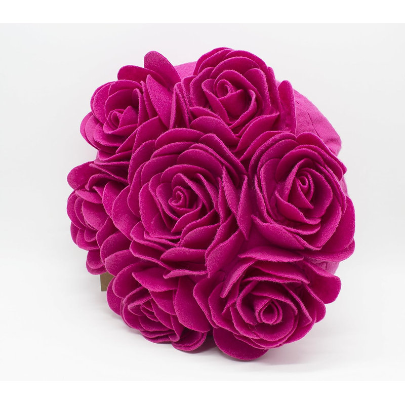 Floral Pillow Cover, Fuchsia