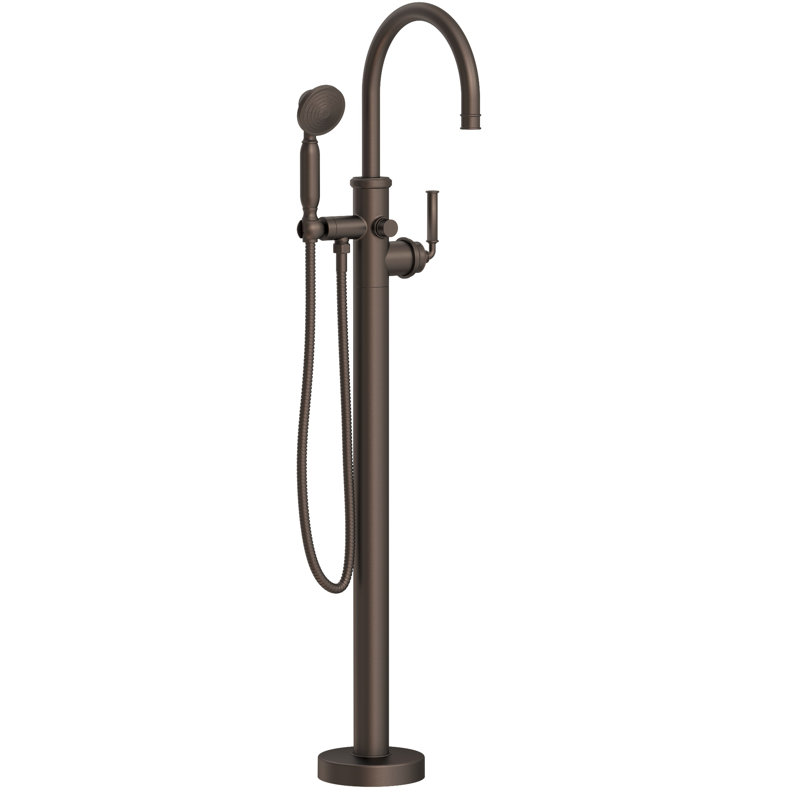 Exposed Tub And Hand Shower Set - Free Standing, English Bronze
