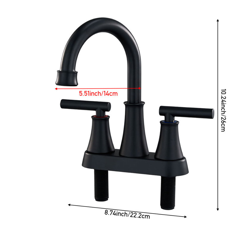 17 Stories Kitchen Faucet, Black