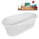 71" Streamline Soaking Freestanding Tub and Tray With Internal Drain