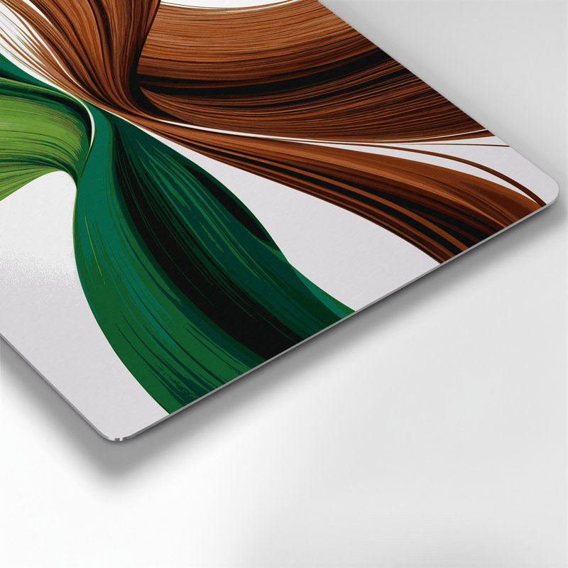 Gradient Abstract 95, art mural en métal vert, 20" H x 30" W