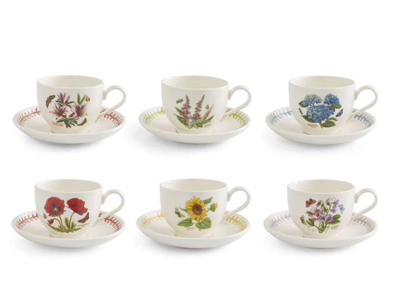 Portmeirion, Botanic Garden Meadow - Assorted Teacups & Saucers