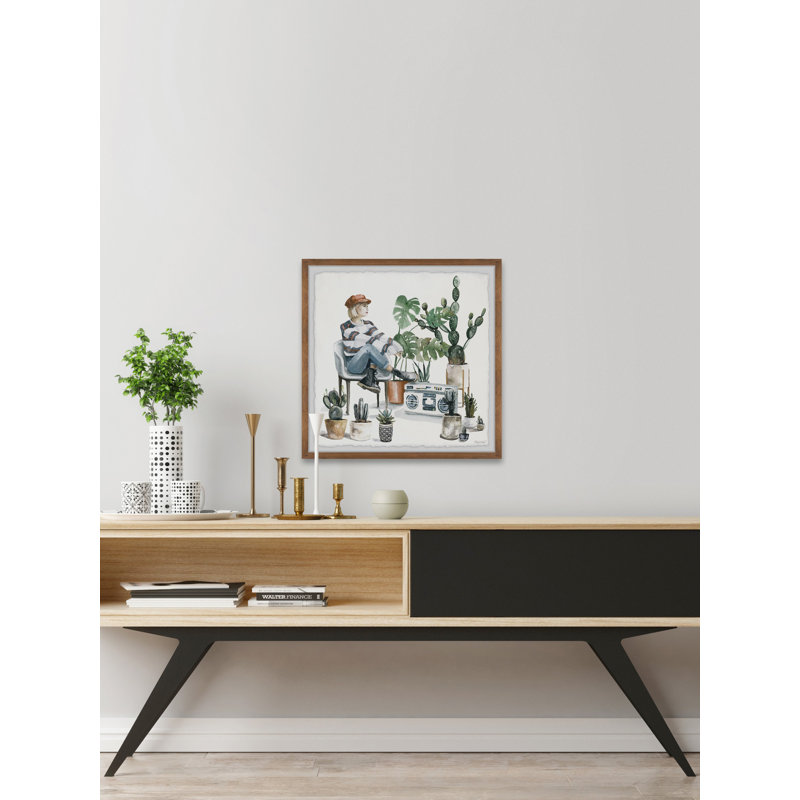 Hipster Fashion - Single Picture Frame Painting, 51 cm H x 51 cm W x 3.81 cm D