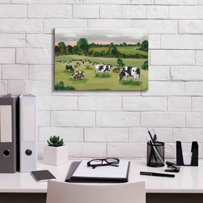 " Abstract Field Of Cows " by Hollihocks Art