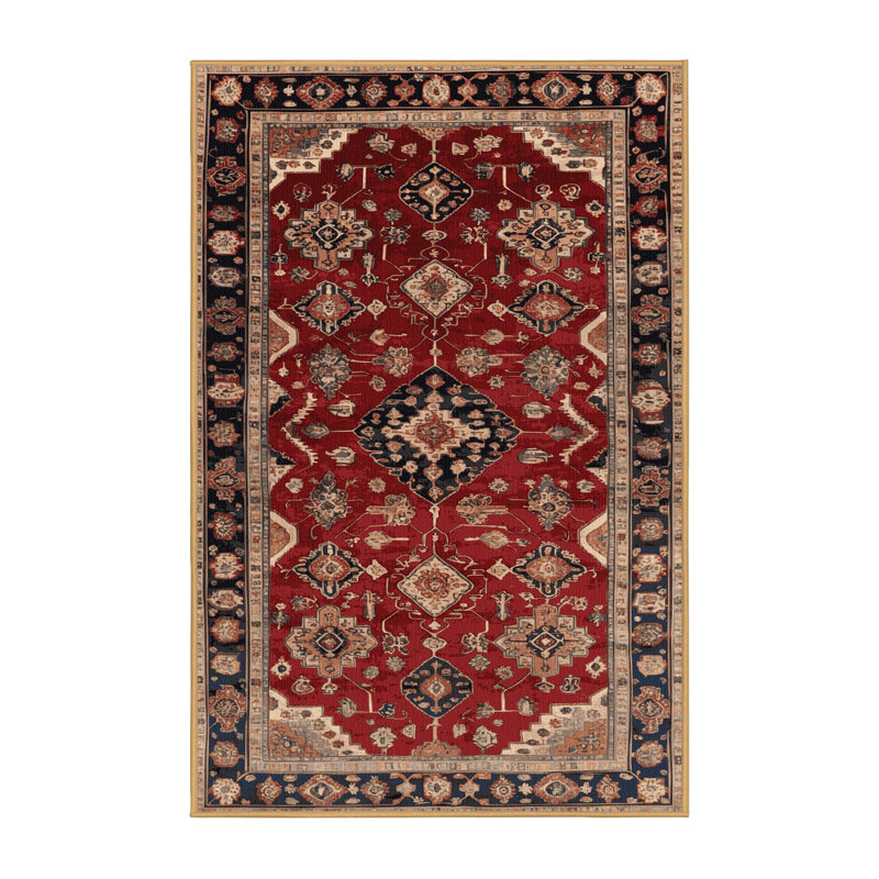 Machine Washable Persian Brown Area Rug, Rectangle 2' x 3'