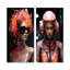 «Neon Woman Sci Fi Portrait I», ensemble d'art mural sur toile-102582665-102582662