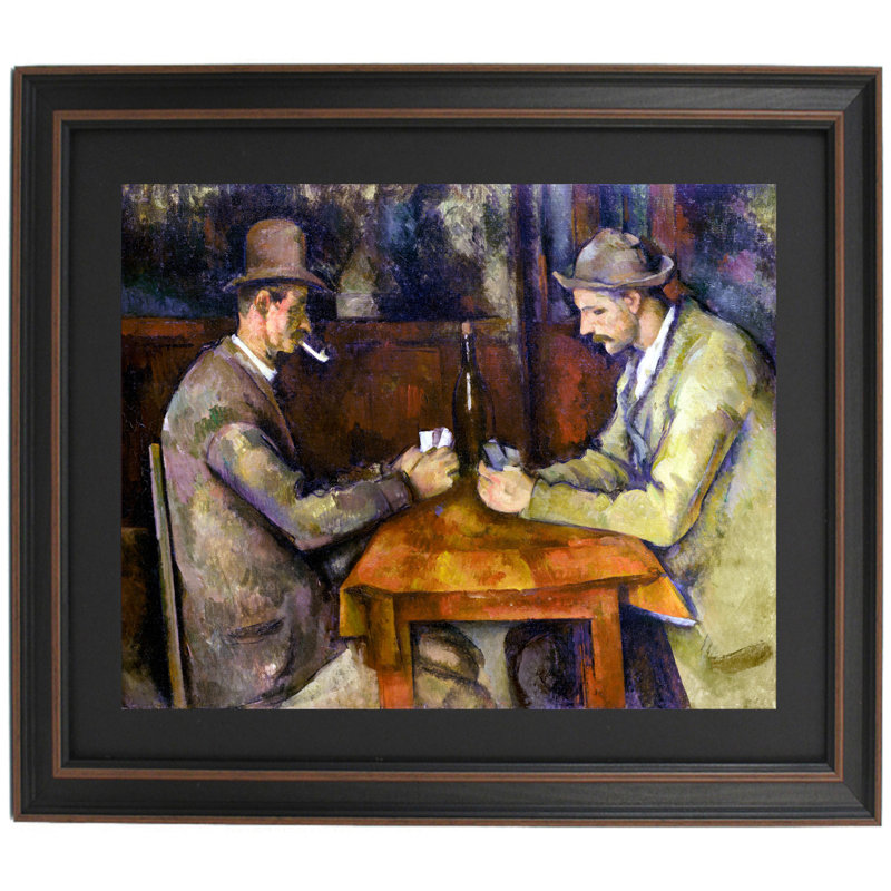 Les joueurs de cartes par Paul Cezanne, H 24 po x l 21 po