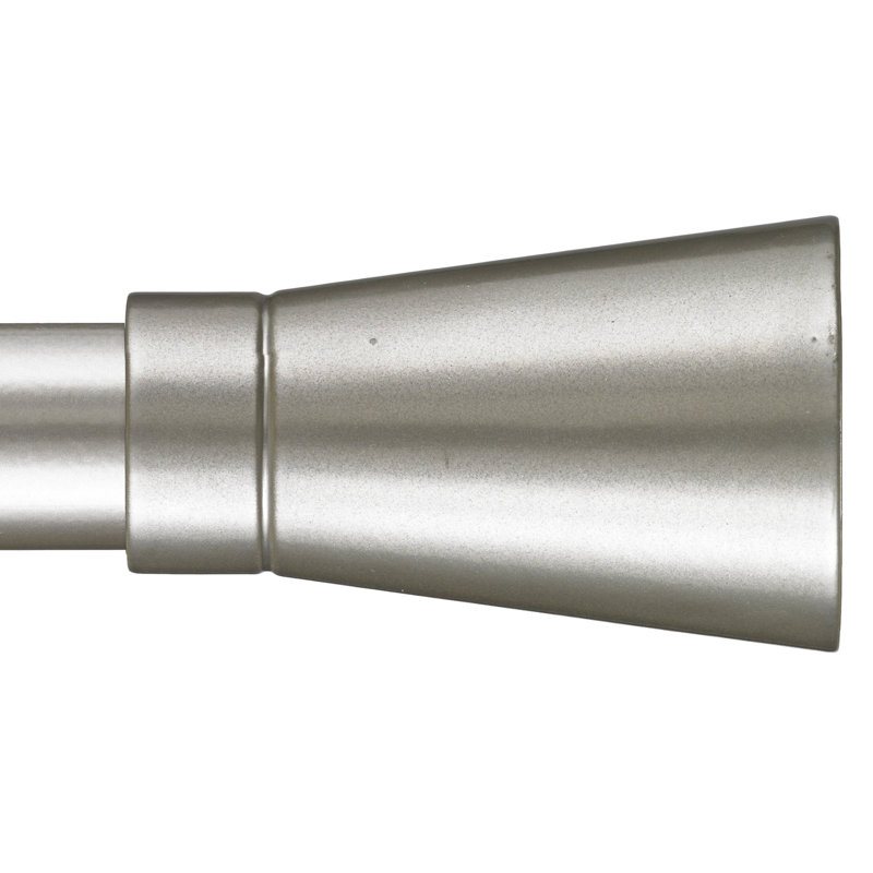 Fredrickson Single Curtain Rod, Antique Silver, 72"