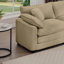 Ensemble de canapé de salon en tissu moderne deux pièces, deux canapés 2 places avec grand fauteuil inclinable à 8 coussins, tissu velours côtelé brun clair