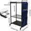 Garden Yard Tool Organizer Rack with Hooks and Side Pockets Holding Long Handled Tools