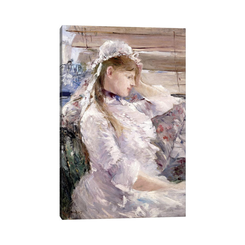 Profile Of A Seated Young Woman by Berthe Morisot - Wrapped Canvas Painting, 101.6cm H x 66.04cm W x 1.91cm D