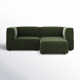 Shonnard 88" Upholstered Modular Sofa and Ottoman