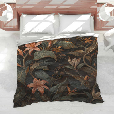 Tropical Floral Foliage Comforter