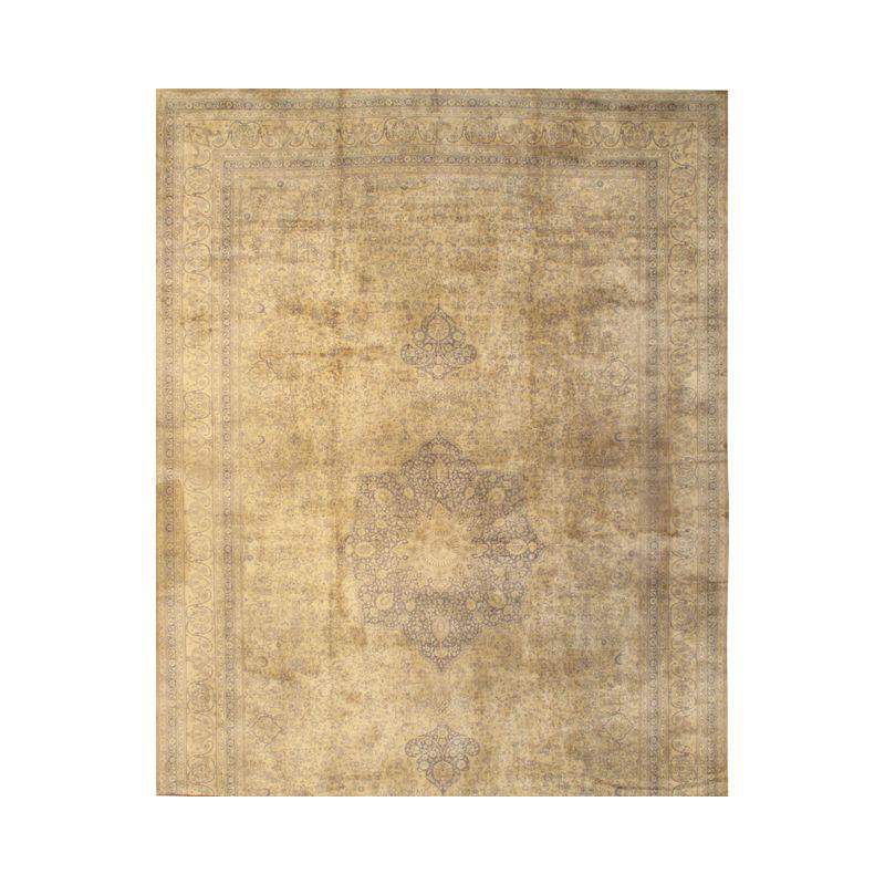 Turkish Wool Area Rug in Ivory