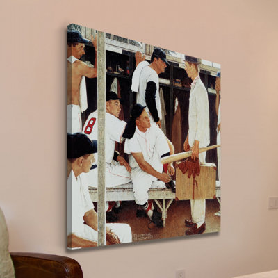 The Rookie by Norman Rockwell - Wrapped Canvas Painting