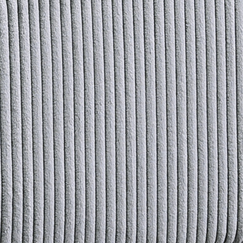 Canapé modulaire 7 pièces gris foncé avec revêtement en velours côtelé, 2 fauteuils d'angle, 3 fauteuils sans repose-pieds rembourrés 7 pièces pour le salon