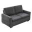 Canapé-lit convertible 3-en-1 avec dossier réglable à 3 niveaux, canapé-lit escamotable en chenille moderne de 63 po avec ports USB-810029414