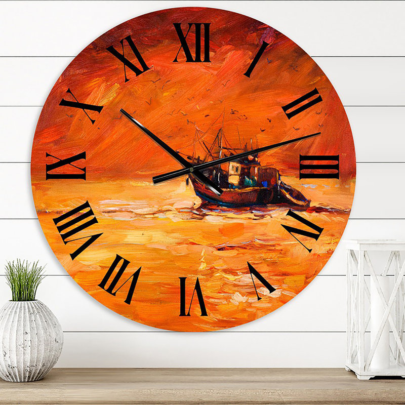 Horloge murale nautique et côtière, Surdimensionné