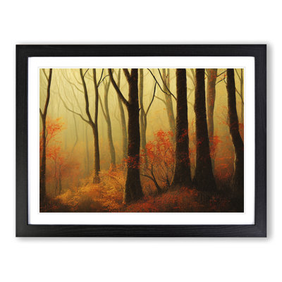 XH1022-9527X Uplifting Autumn Forest - Single Picture Frame Painting