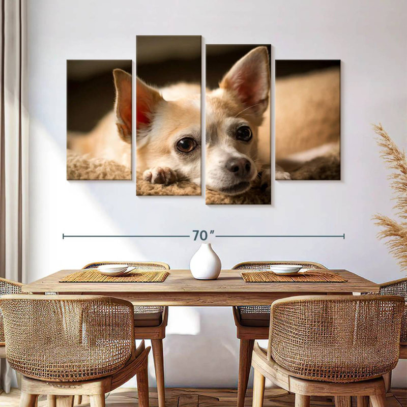 Brampt Resting Chihuahua, 42" H x 68" W