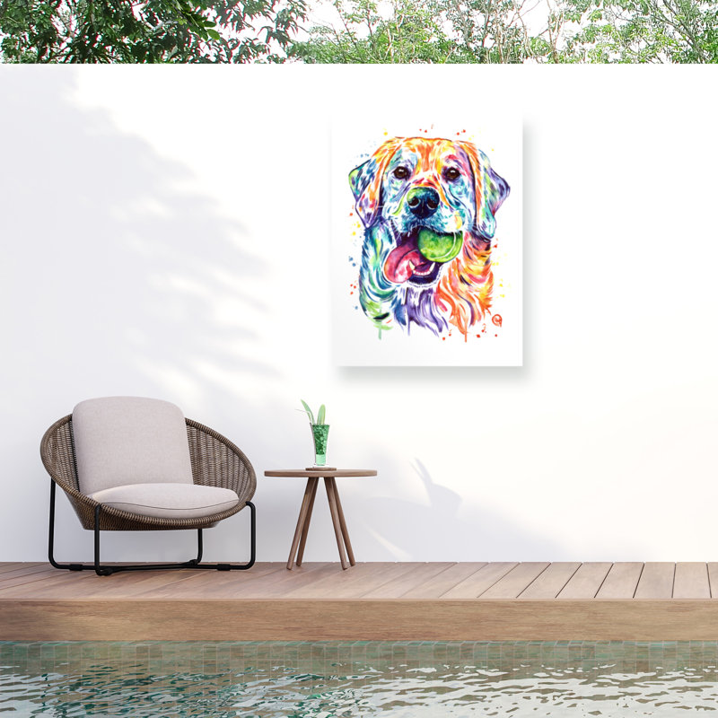 Toile d'extérieur Lisa Whitehouse Golden Retriever, H 18 po x l 24 po