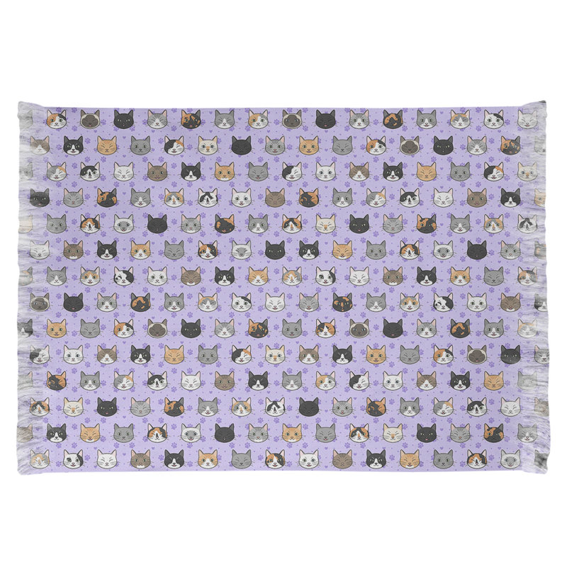 Tapis de zone mauve kitty chat Mcguigan, Non
