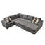 Canapé modulaire moderne de 123 po avec méridienne avec rangement et canapé modulaire en U avec 4 coussins décoratifs Modern