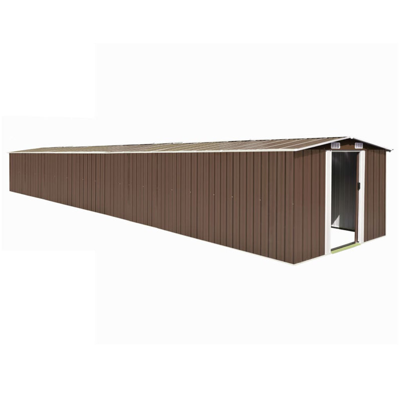 Celentano Galvanised Steel Garden Shed, Green