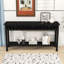Console moderne en placage de sapin avec motif en nid d'abeille-1698662422