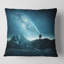 Carré, un homme qui illumine le ciel nocturne - Coussin décoratif à imprimé moderne-60159730