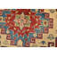 Tapis oriental rouge en laine noué à la main Nabeel