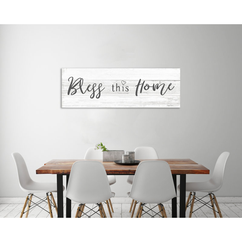 «Life At Home X Shiplap» par Avery Tillmon - Toile tendue panoramique, H 18 po x l 54 po x P 1,5 po