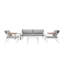 Ensemble de conversation pour patio en aluminium avec coussins pour 5 personnes Dean