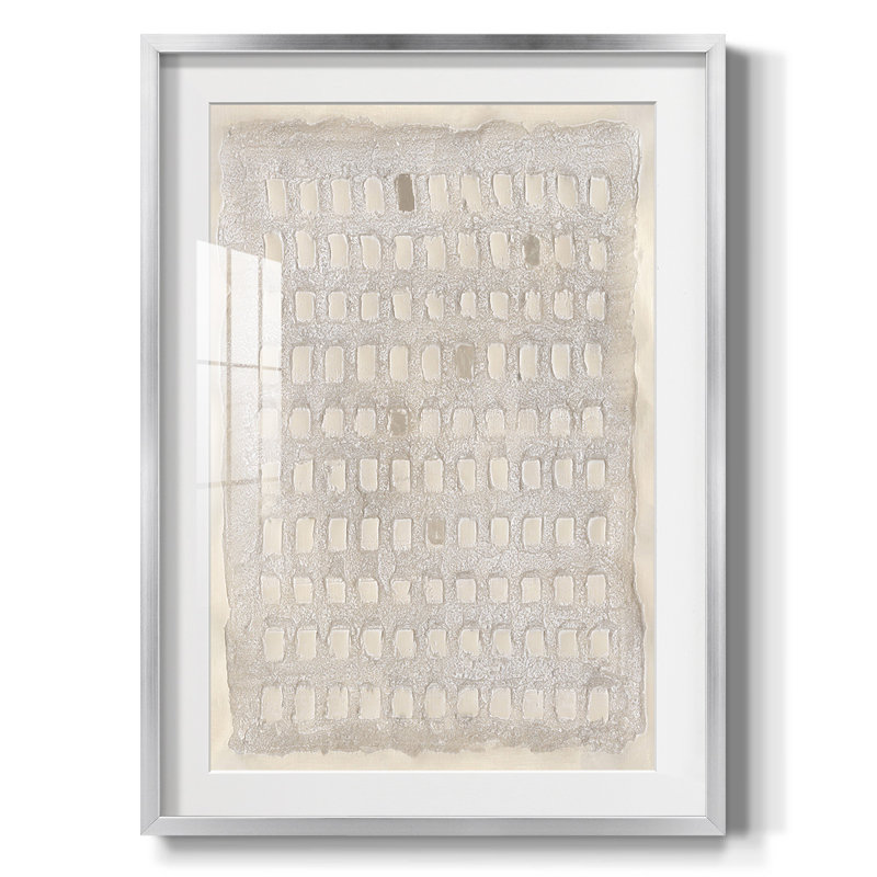 Pearl Punch Card I, Blanc, Papier avec cadre argenté