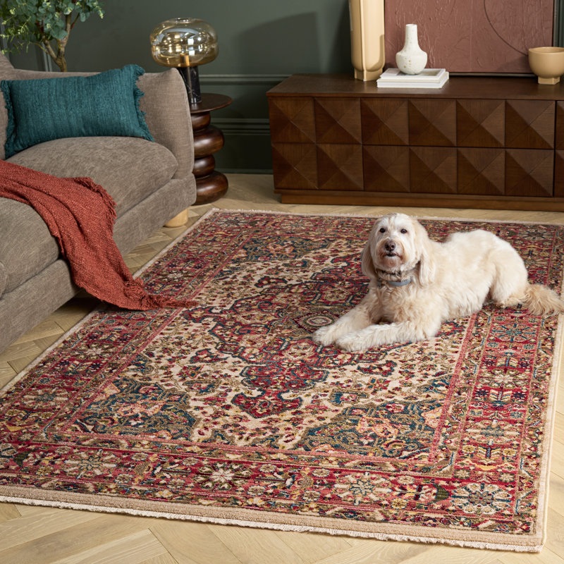 Tapis performance oriental Kurtz, Rond 3 pi 3 po, Blue/Tan