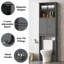Rangement autoportant au-dessus de la toilette 74,8 po Eftimie-1595817418