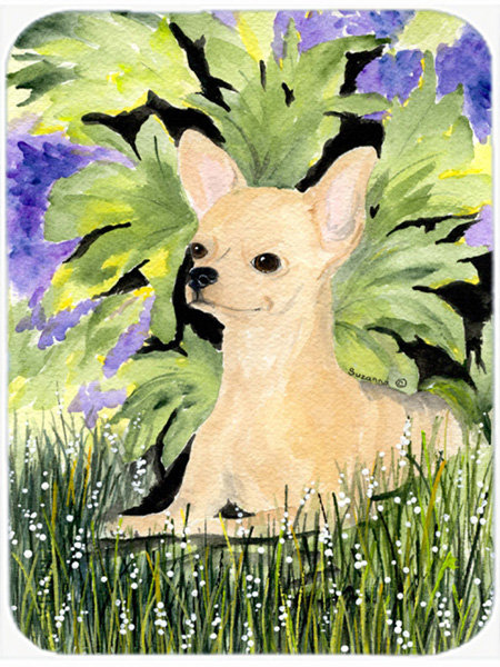 Winston Porter Chihuahua Glass Cutting Board