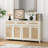 Ciauna 63'' W Rattan Sideboard Cabinet with 3 Storage Drawers Adjustable Shelf-1280244658
