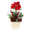 Poinsettia rouge 33 po - Décoration de Noël artificielle, plante artificielle de Noël pour la maison, couronnes et centres de table, ensemble de 2